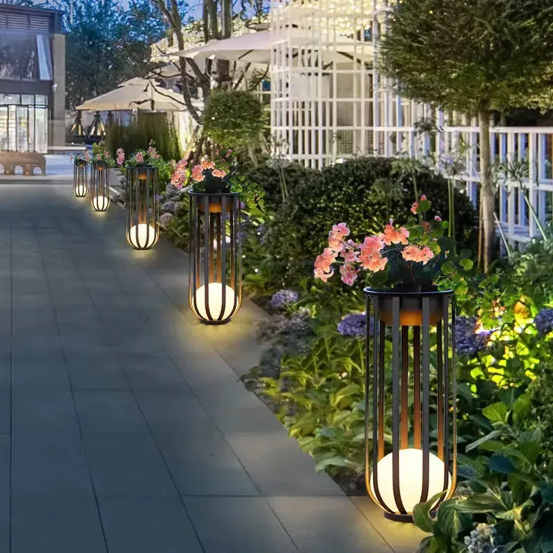 Outdoor Flower Pot Lamp