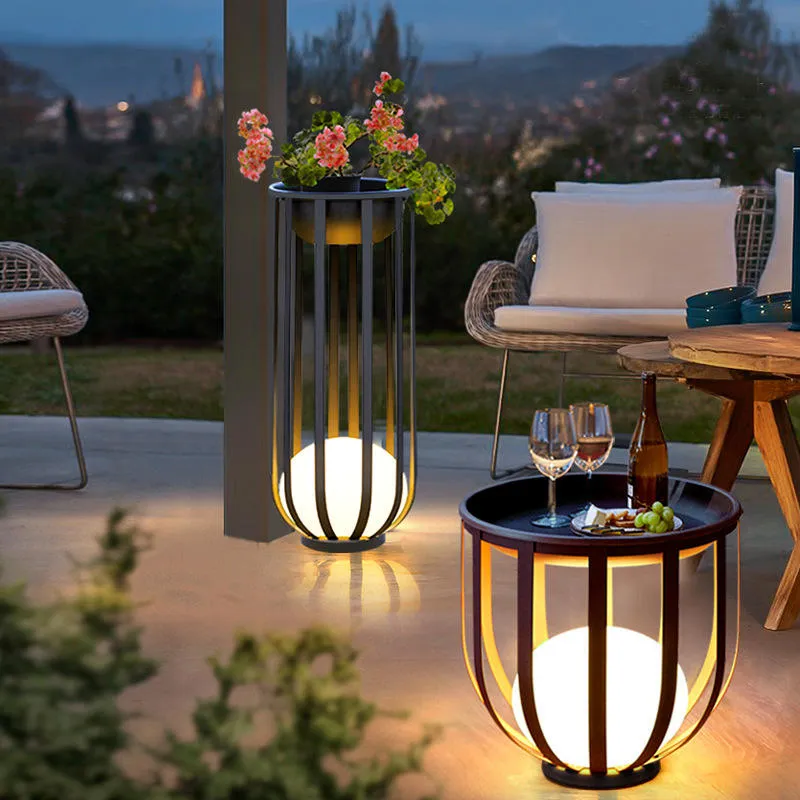 Outdoor Flower Pot Lamp