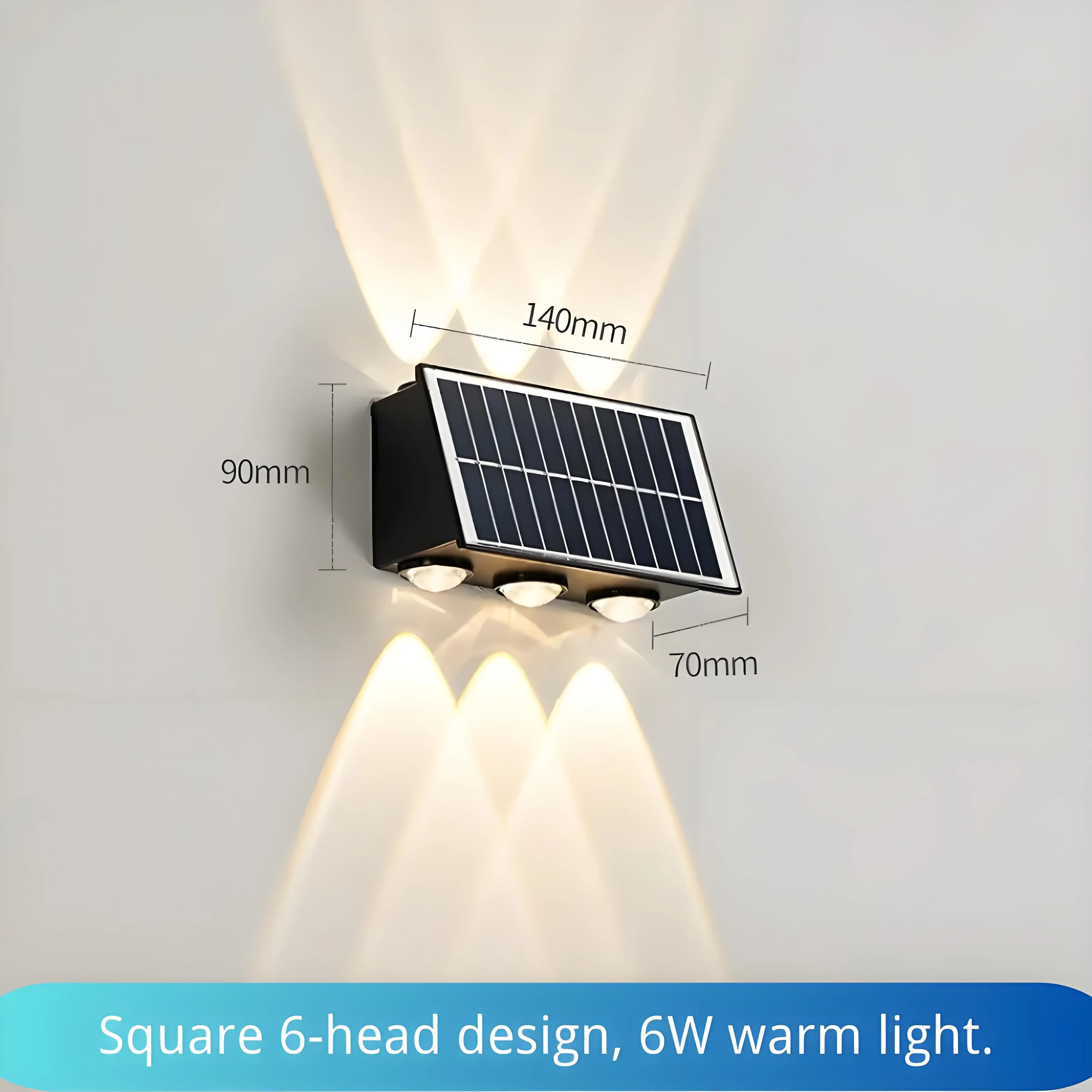 Solar Up & Down Wall Lights – Waterproof Outdoor IP65 Wash Wall Lights for Garden & Courtyard
