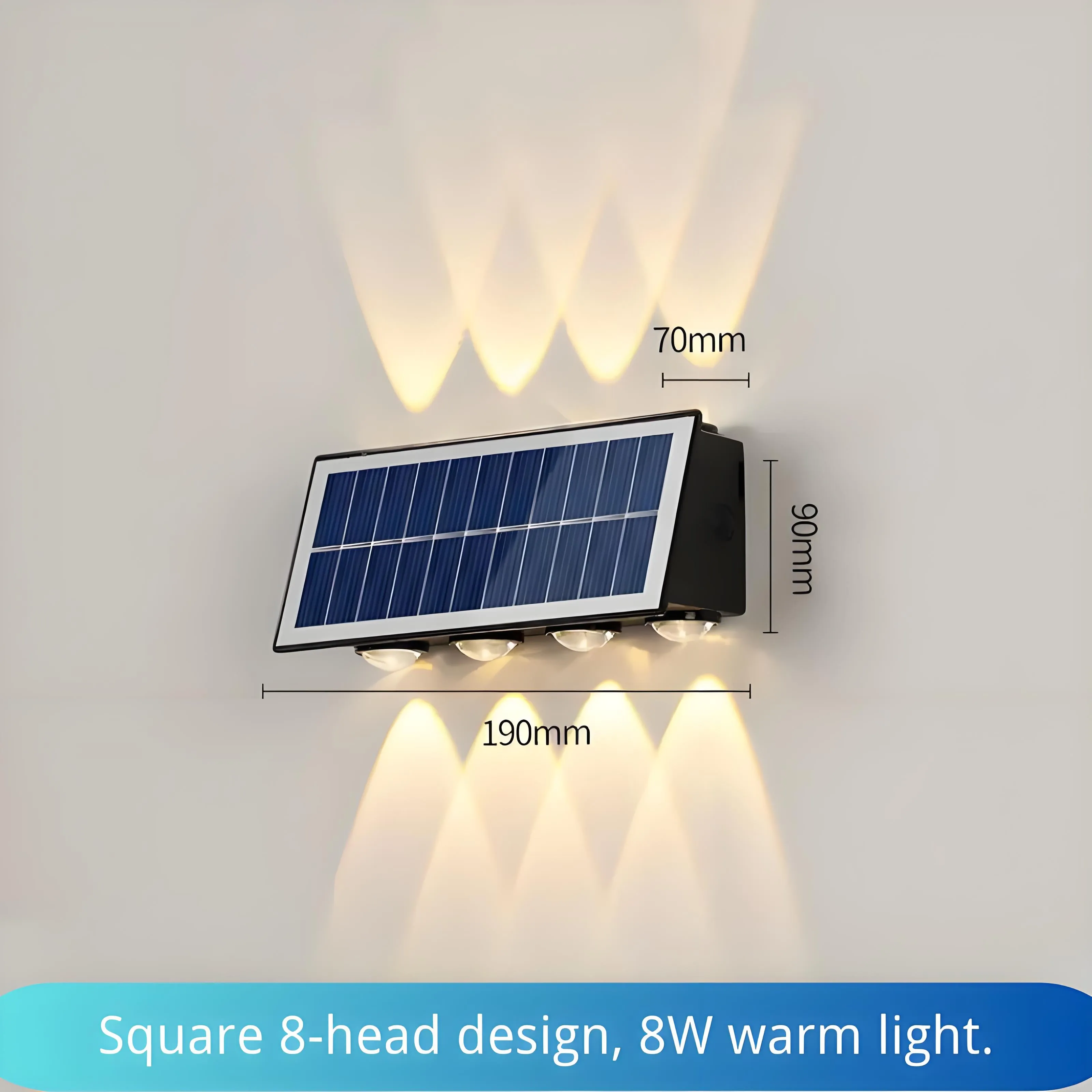 Solar Up & Down Wall Lights – Waterproof Outdoor IP65 Wash Wall Lights for Garden & Courtyard