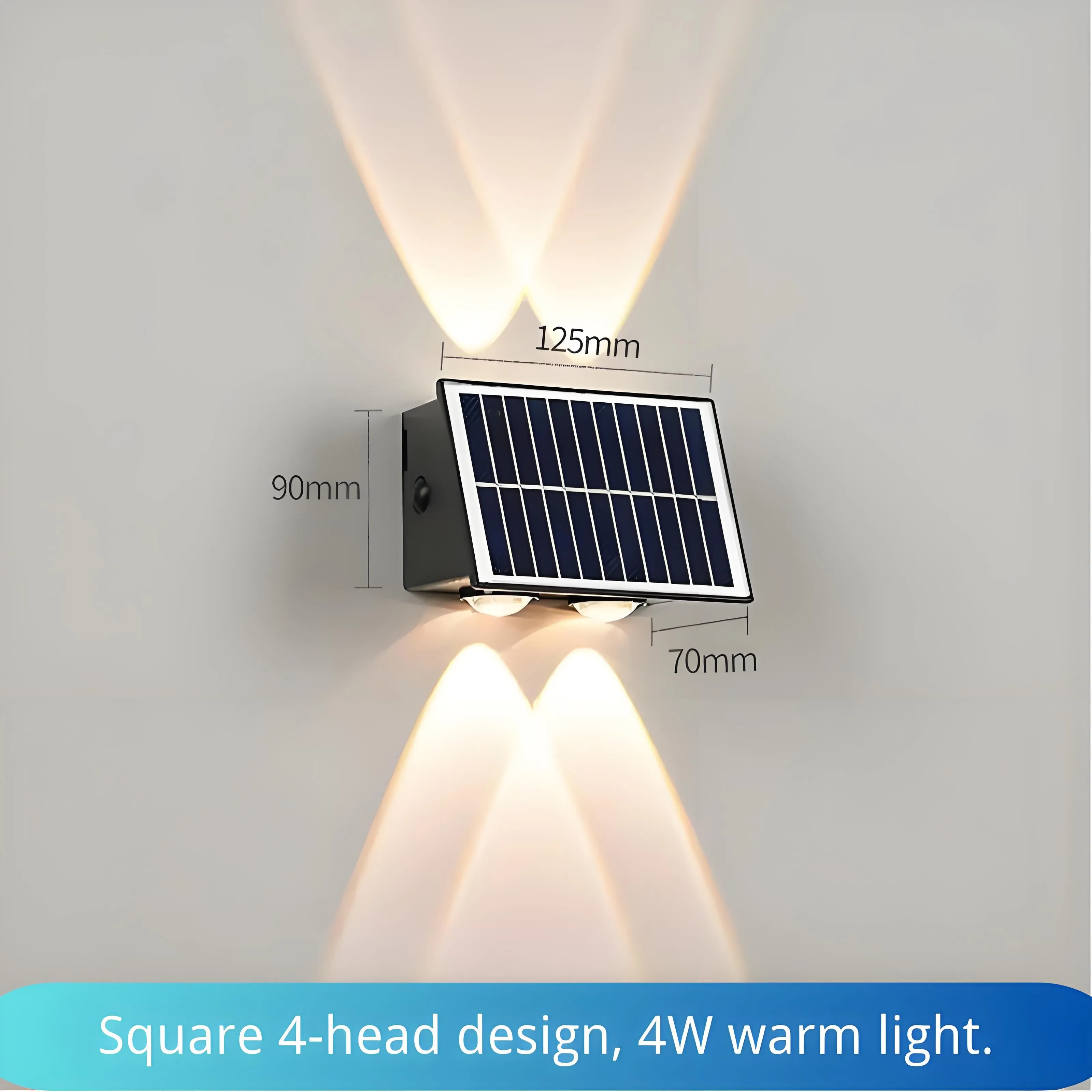 Solar Up & Down Wall Lights – Waterproof Outdoor IP65 Wash Wall Lights for Garden & Courtyard