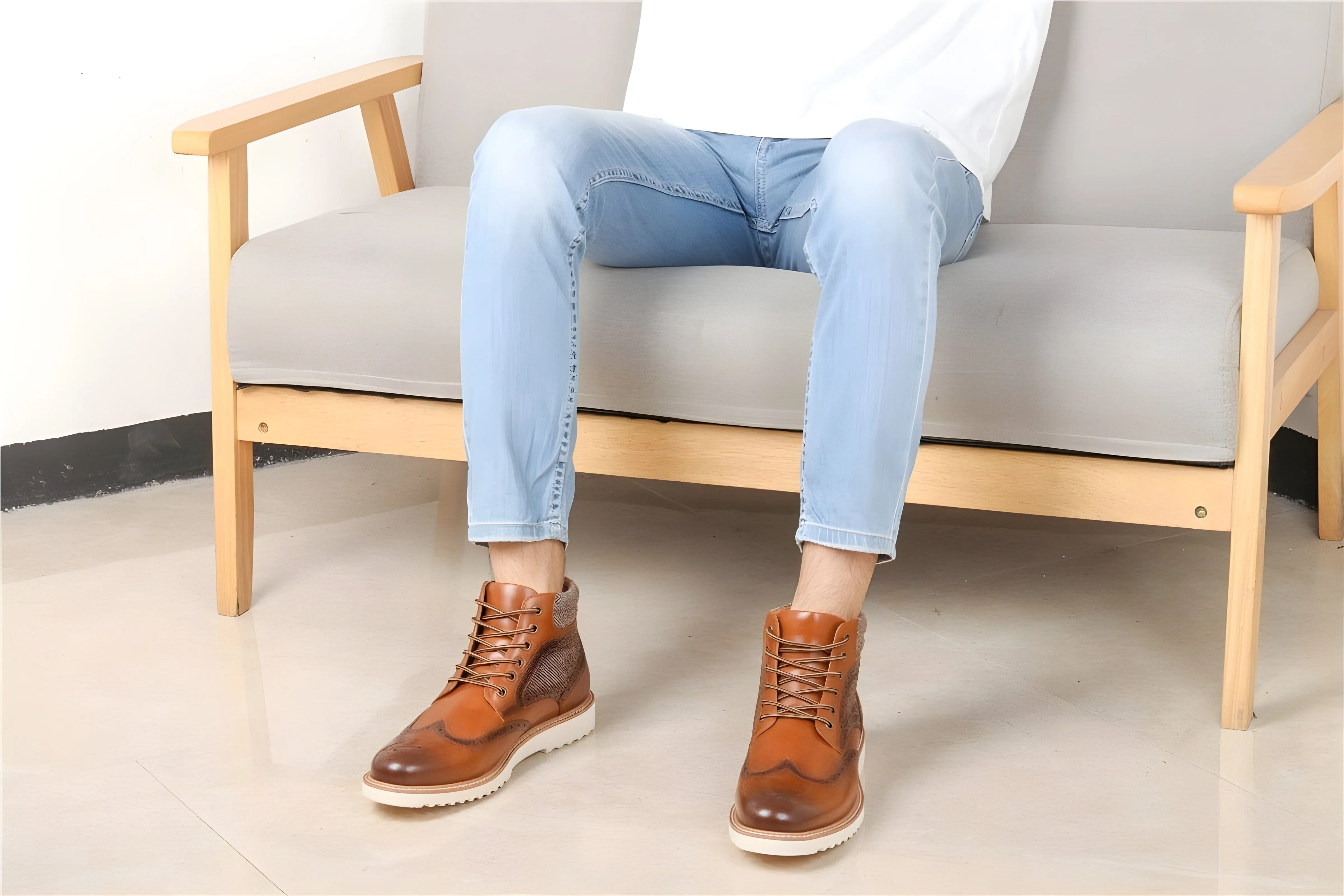 The Brody Split Leather Boots - Multiple Colors