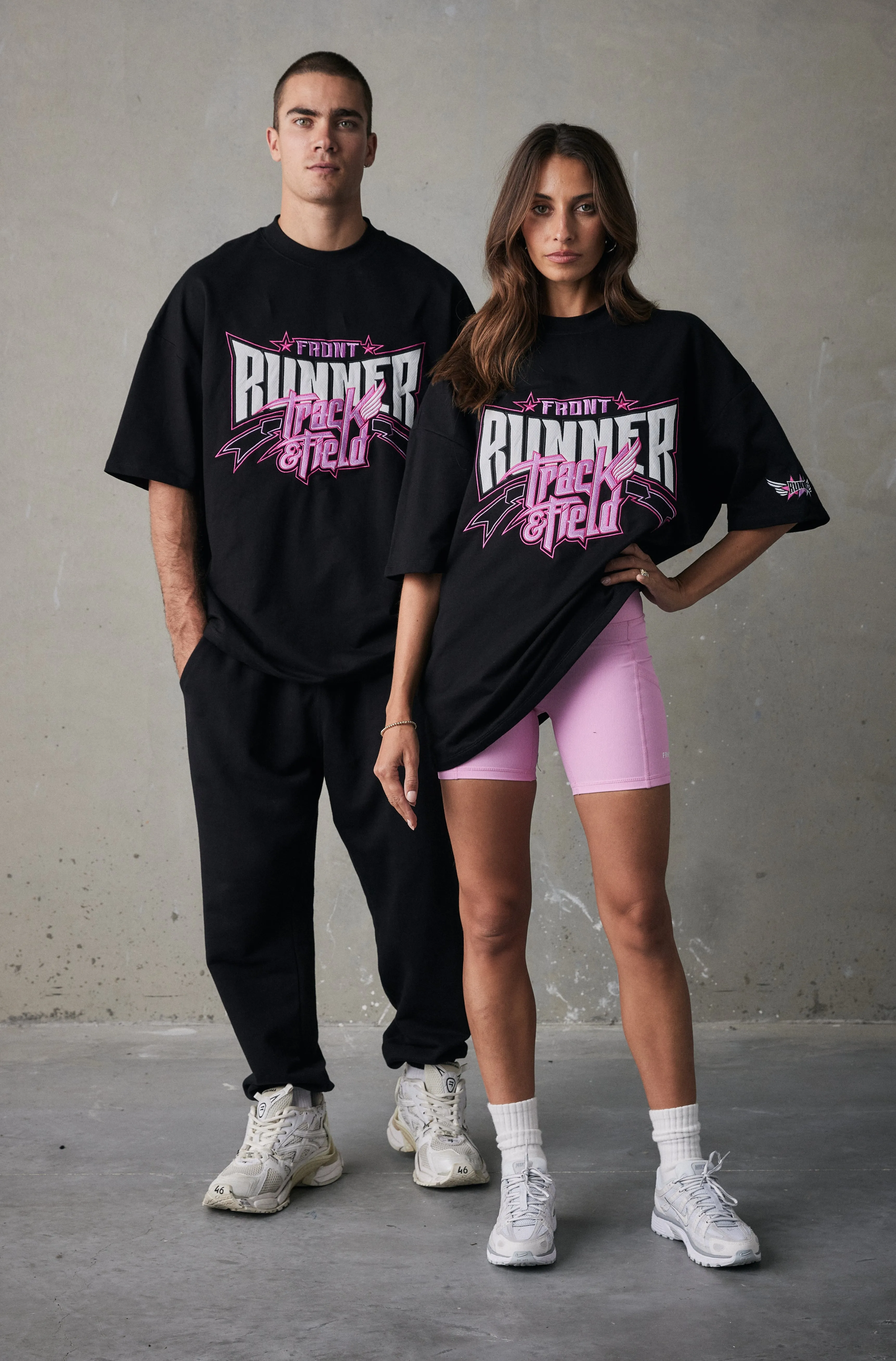 Track Runner Tee - Black Ruby