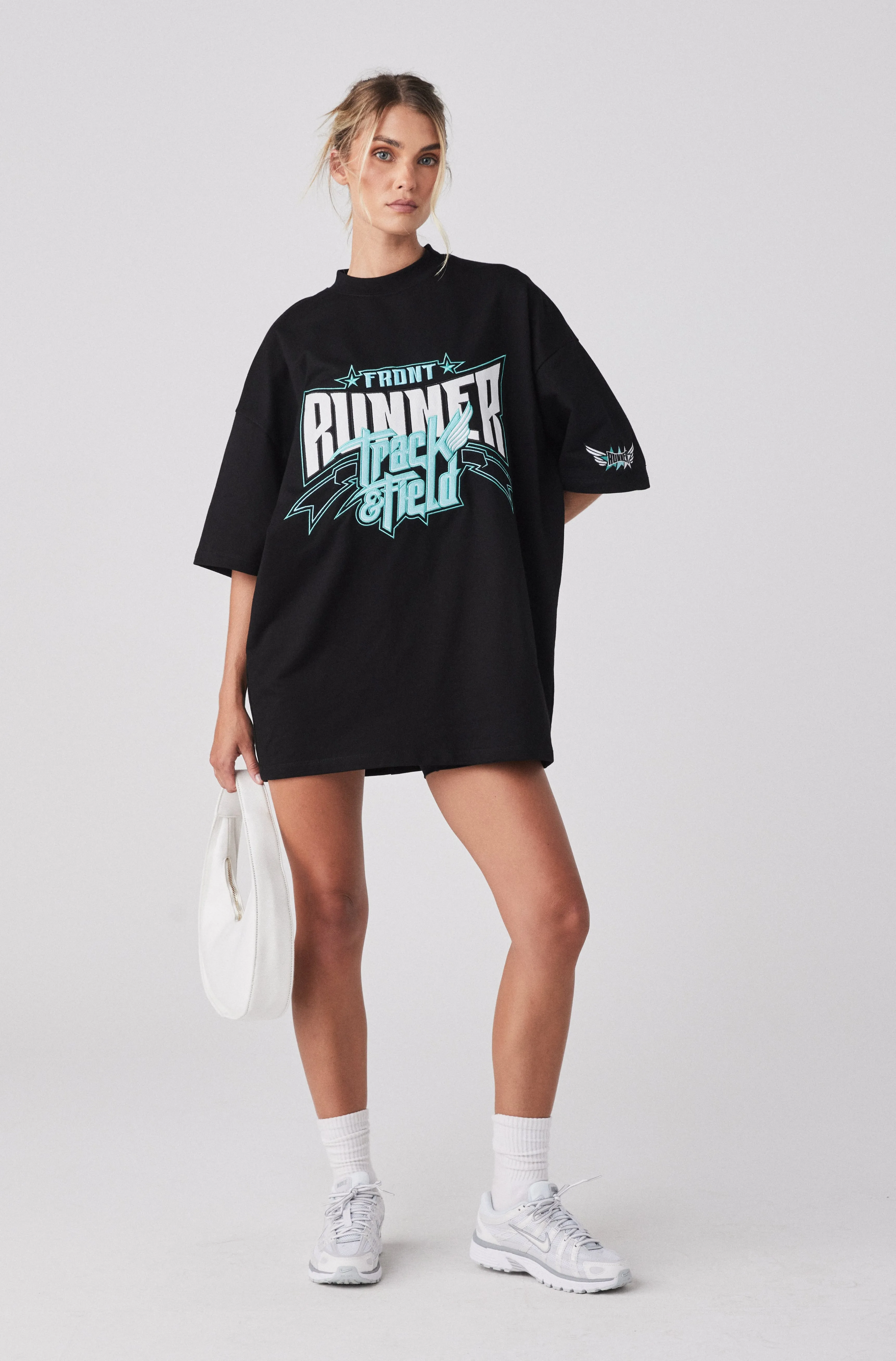 Track Runner Tee - Black Tiffany