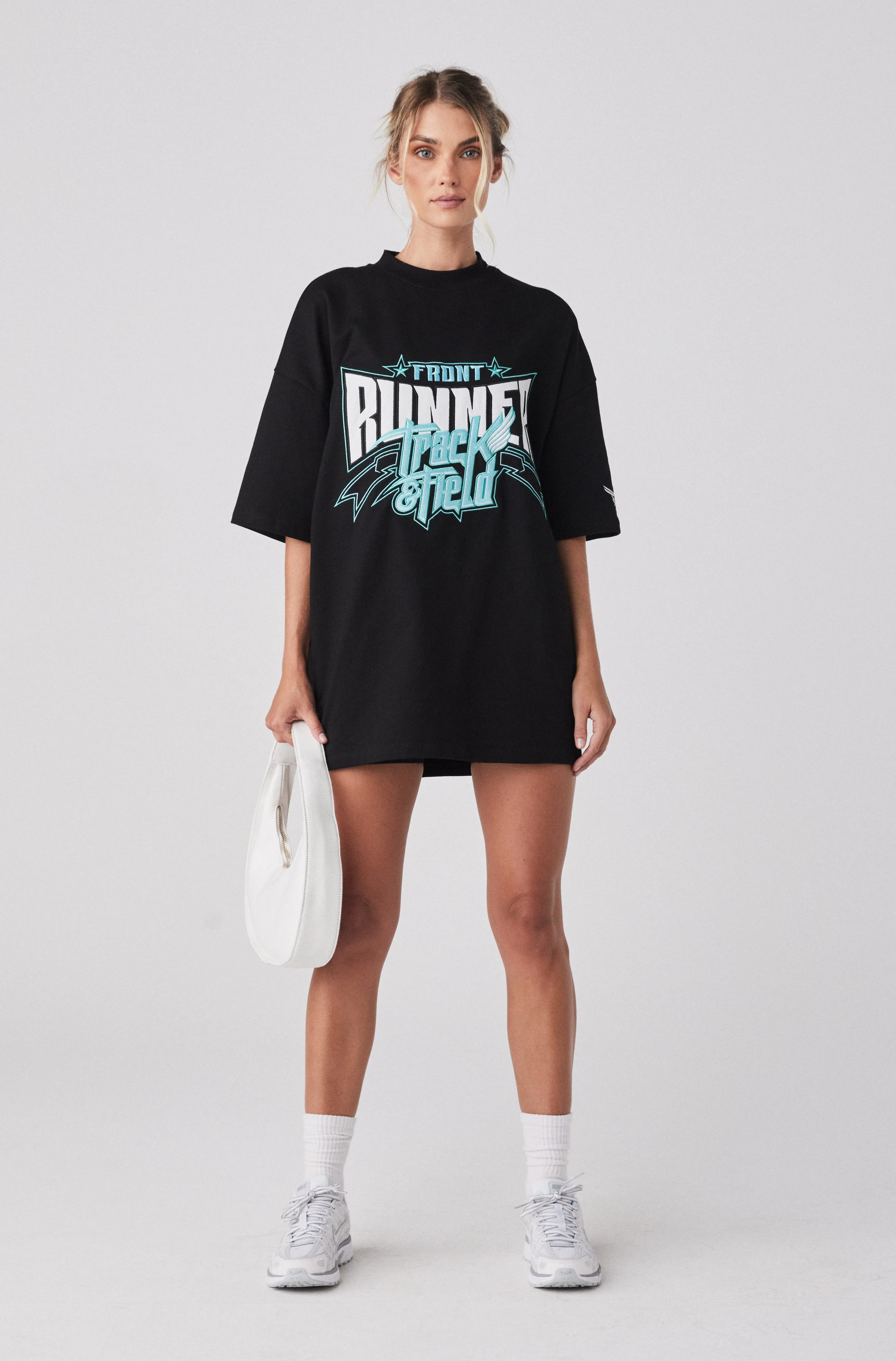 Track Runner Tee - Black Tiffany