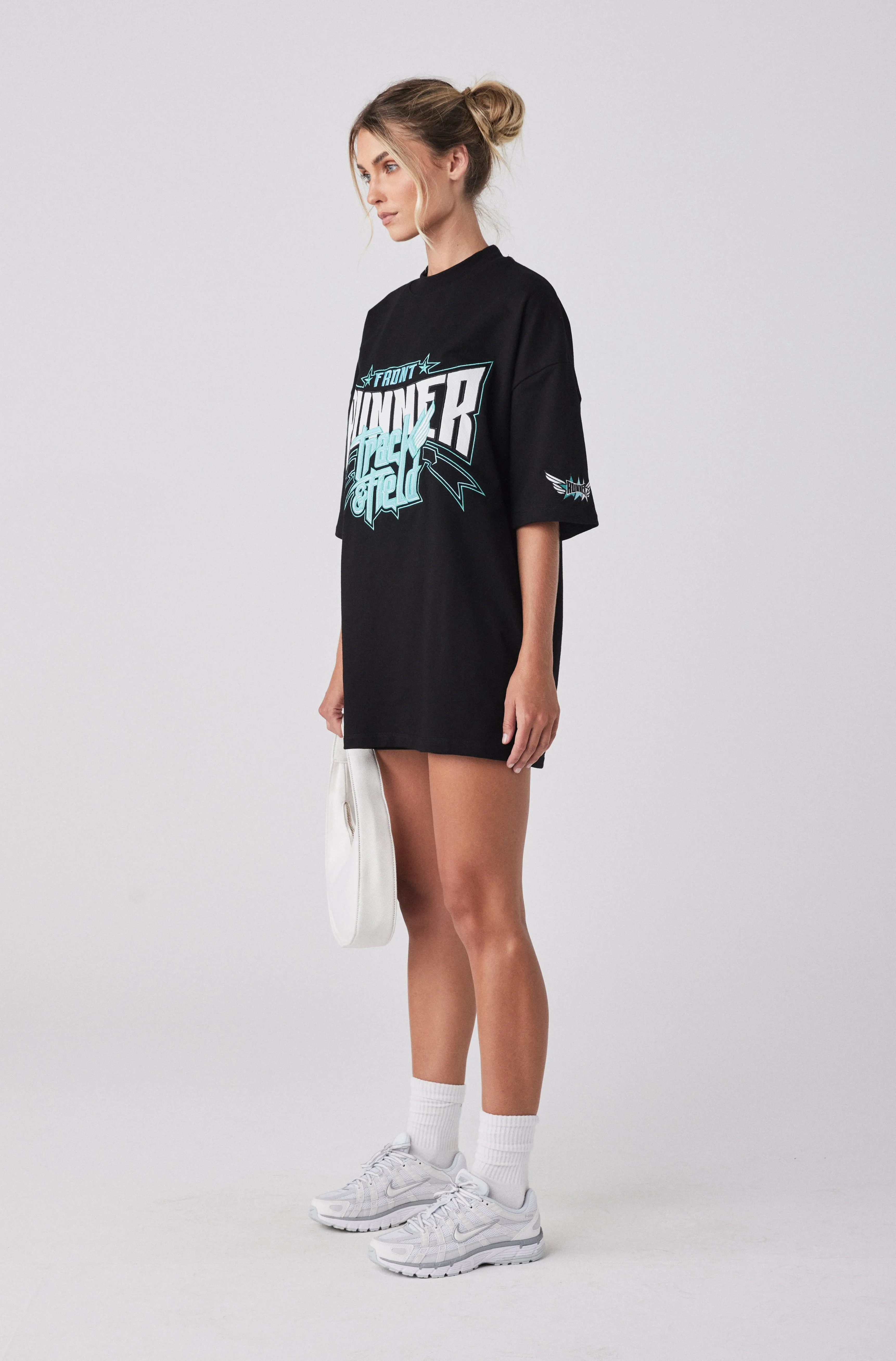 Track Runner Tee - Black Tiffany
