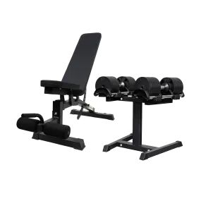 Twist Dumbbells, Rack & Premium Bench Bundle