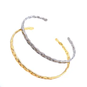Two Tone Braided Cuff Set