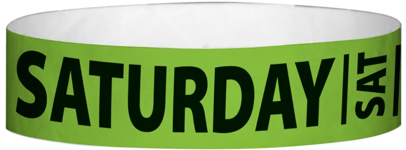 Tyvek® 3/4" x 10" Saturday pattern wristbands