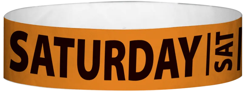 Tyvek® 3/4" x 10" Saturday pattern wristbands