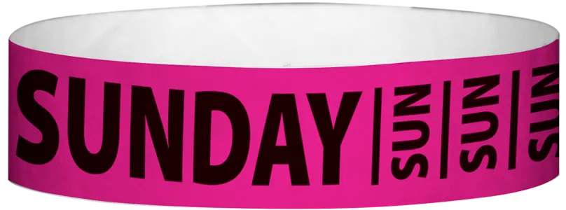 Tyvek® 3/4" x 10" Sunday pattern wristbands
