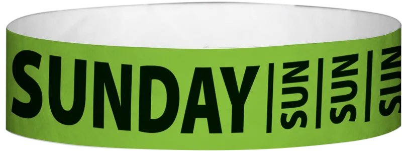 Tyvek® 3/4" x 10" Sunday pattern wristbands