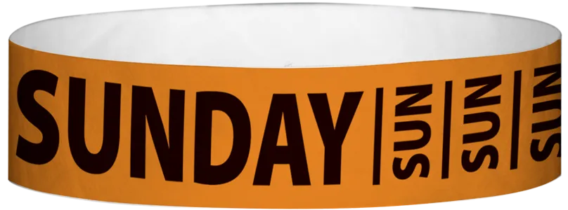 Tyvek® 3/4" x 10" Sunday pattern wristbands