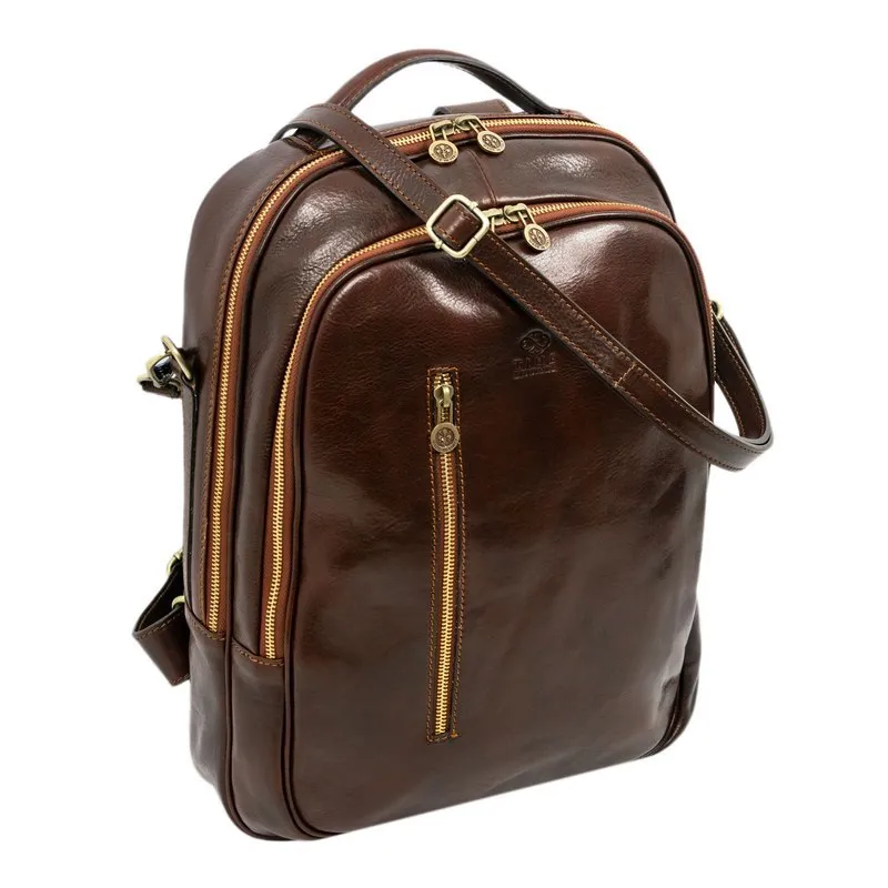 Unisex Full Grain Italian Leather Backpack - The Overstory