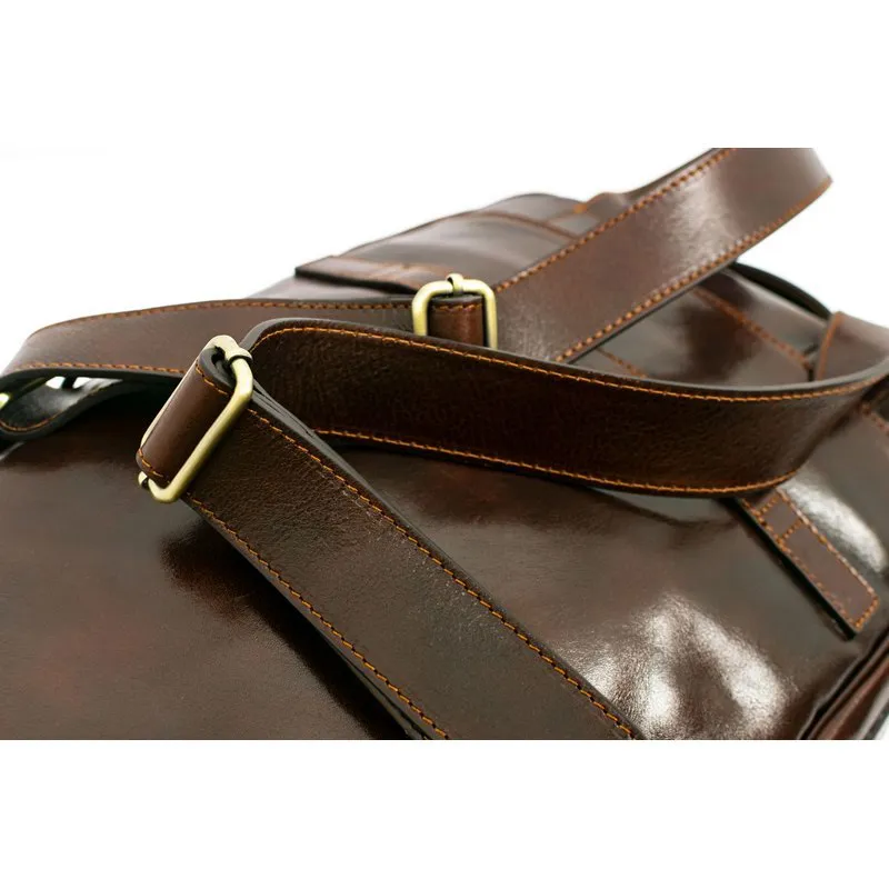 Unisex Full Grain Italian Leather Backpack - The Overstory