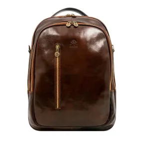 Unisex Full Grain Italian Leather Backpack - The Overstory