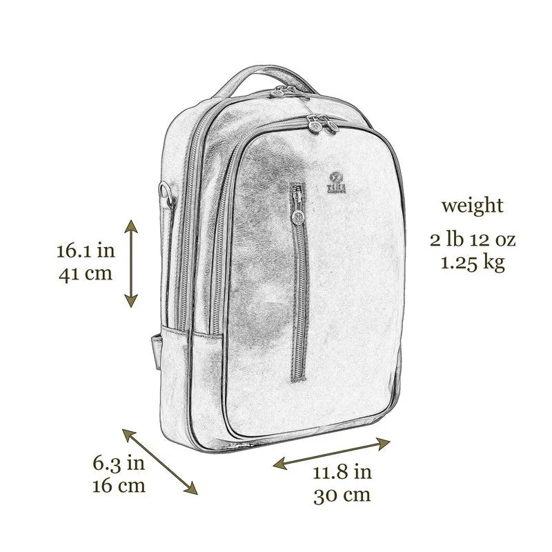 Unisex Full Grain Italian Leather Backpack - The Overstory
