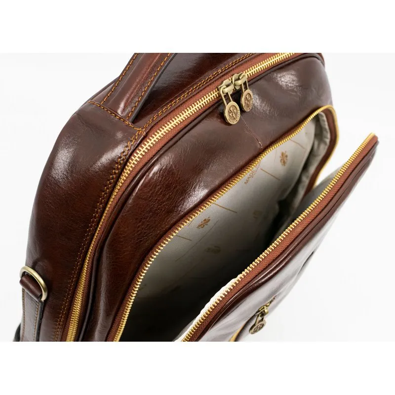 Unisex Full Grain Italian Leather Backpack - The Overstory