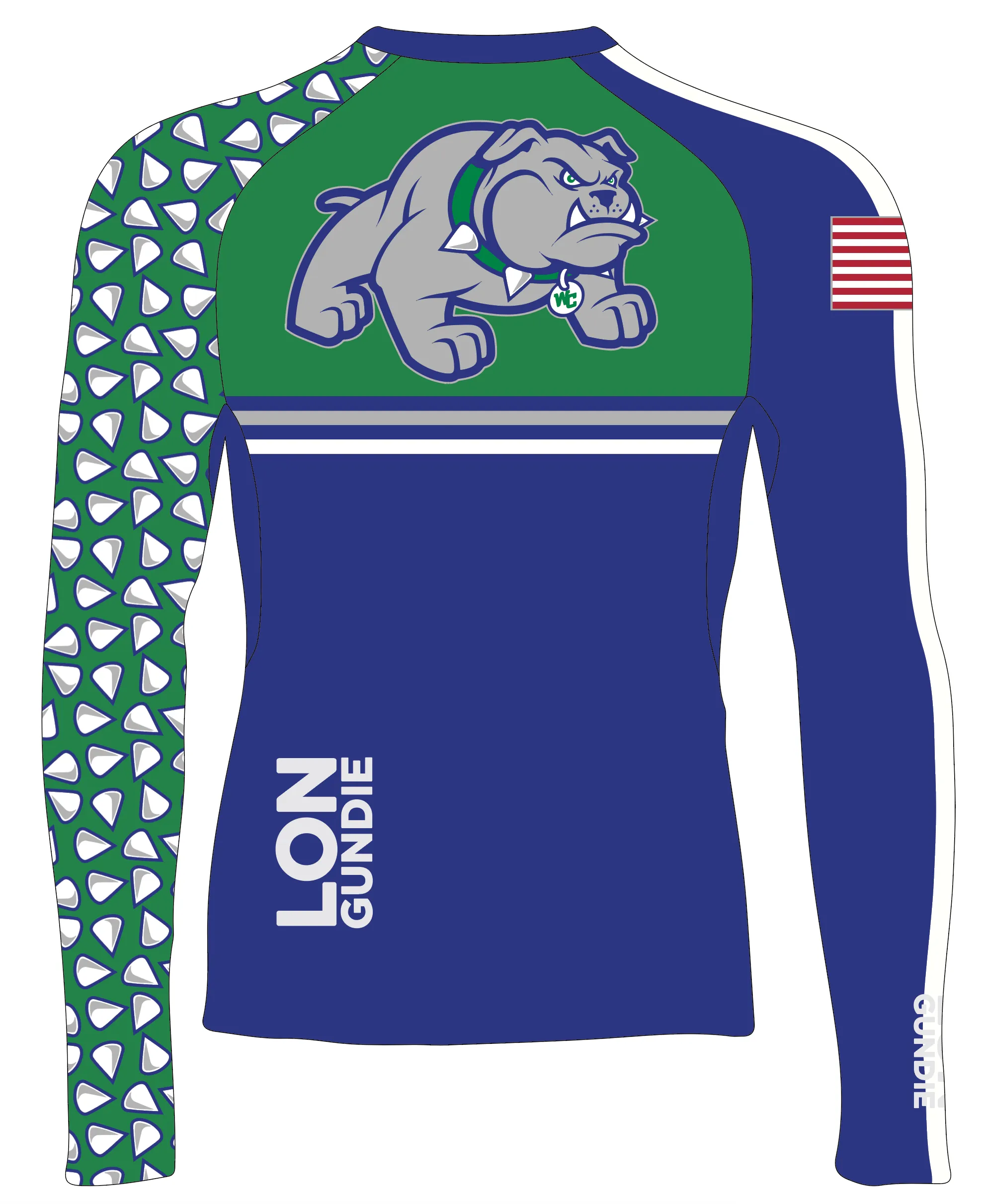 WOMEN RASH GUARD TOP FITTED BLUE | WINSTON CHURCHILL HS