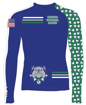 WOMEN RASH GUARD TOP FITTED BLUE | WINSTON CHURCHILL HS