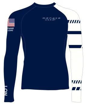 WOMEN RASH GUARD TOP FITTED NAVY | RUSHING / MENACE | PSNLZ'D