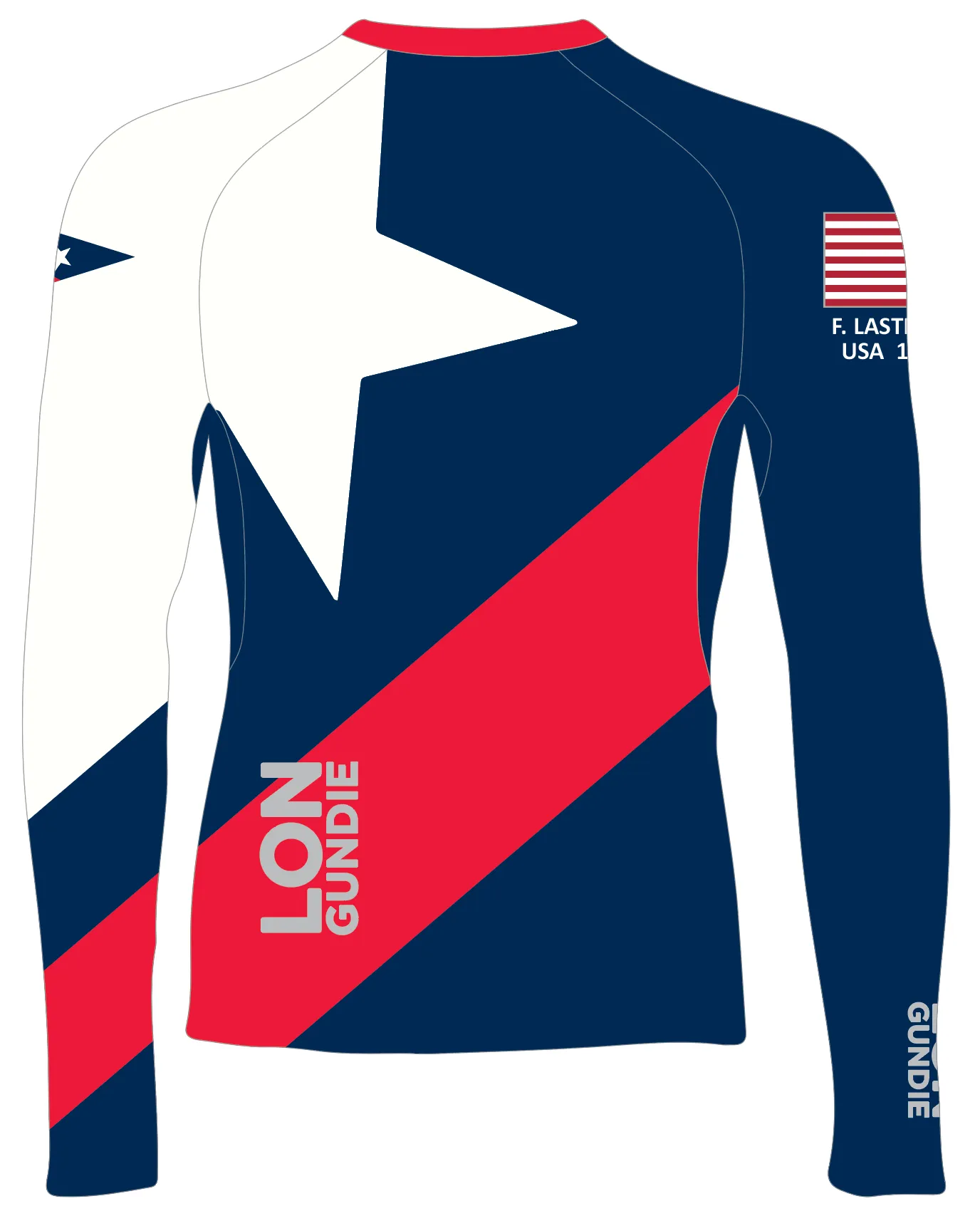 WOMEN RASH GUARD TOP LONG SLEEVE BLUE | HINGHAM YACHT CLUB | PSNLZ'D