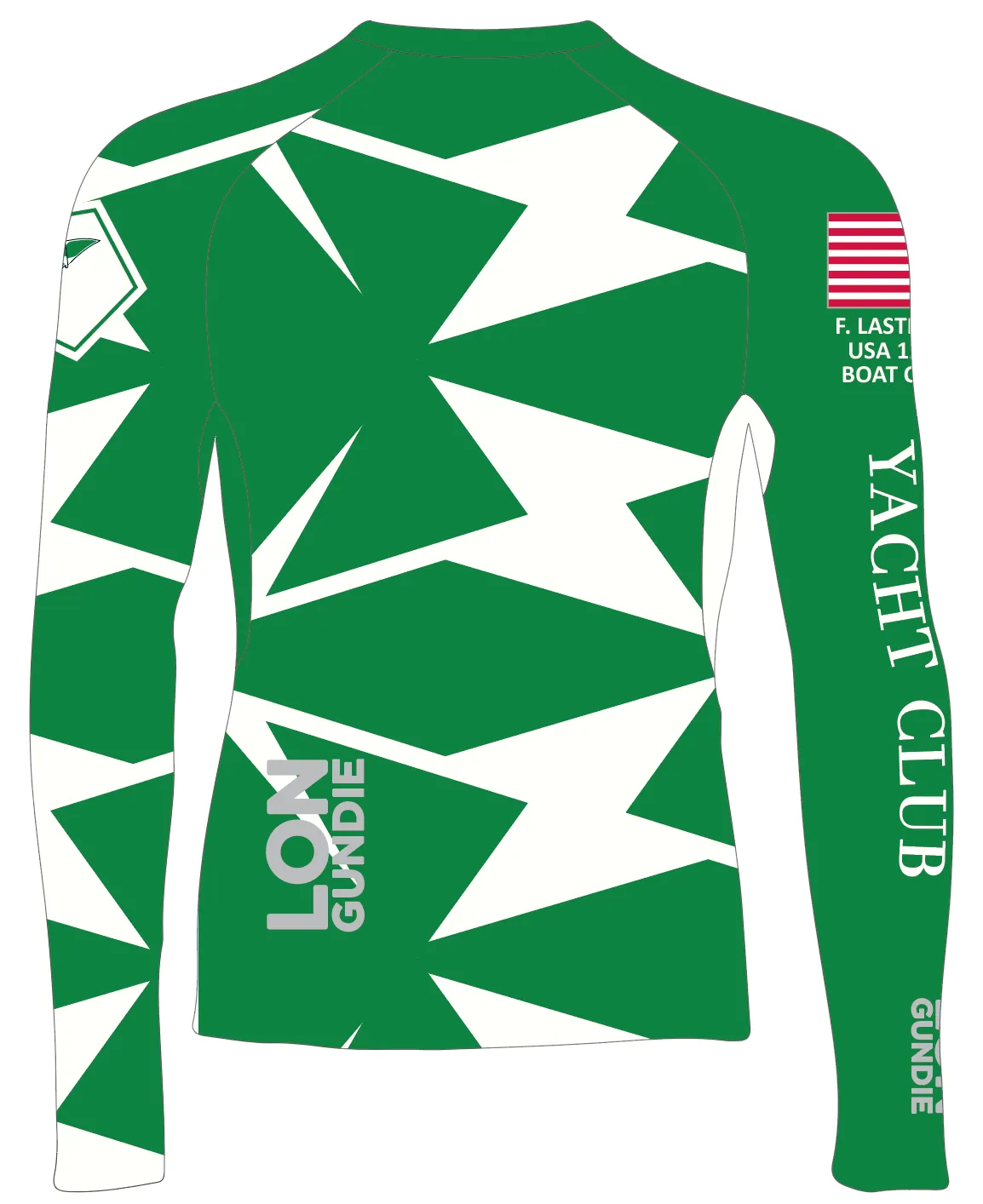 WOMEN TECH-TEE TOP LONG SLEEVE GREEN | PINE BEACH YACHT CLUB | PSNLZ'D