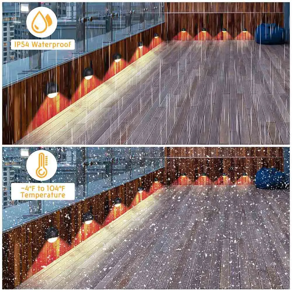 Yescom LED Deck Lights 12ct/Pack for Stairs Outdoor Step 12V